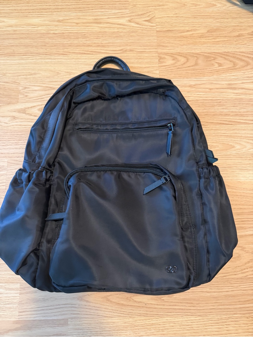 Black Nylon Backpack – Spacious Everyday Carry with snag in the front